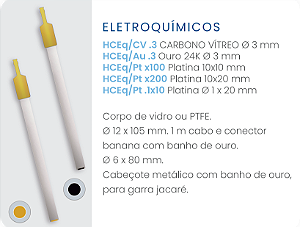 Eletrodo Carbono Vítreo Ø 3 mm HCEq/CV