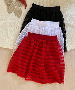 Short saia de tule