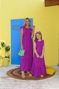 Vestido infantil ISA UVA - Coleção Mãe & Filha