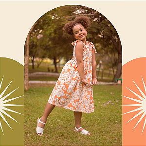 Vestido Duda amarelo flor - coleção Garden
