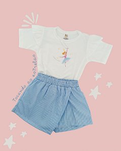 Short Navy - listra azul