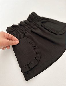 Mini saia crochat Preta