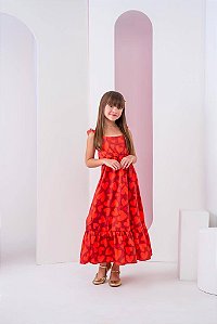 Vestido Longo Heart vermelho