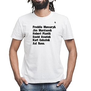 CAMISETA ÍCONES DO ROCK