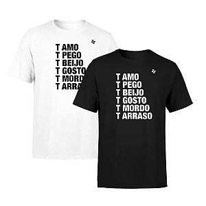 CAMISETA TE AMO, TE PEGO, TE MORDO