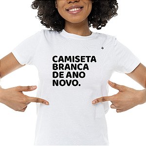 CAMISETA BRANCA DE ANO NOVO