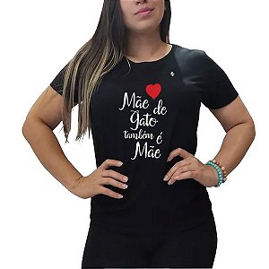 CAMISETA MÃE E PAI DE GATO TAMBÉM É MÃE E PAI