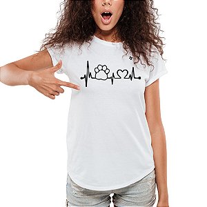 CAMISETA BATIMENTOS CARDÍACOS POR GATO