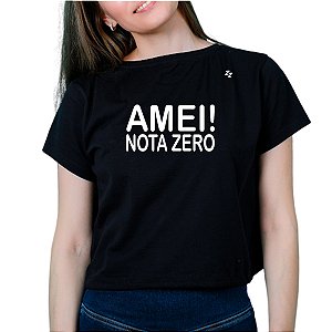 CAMISETA AMEI! NOTA ZERO