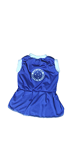 Vestido Pet Cães Cachorro Malha Futebol Cruzeiro