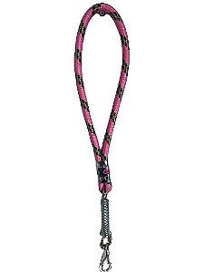 GUIA DE CORDA DUPLA COM MOLA 14 MM X 55 CM PARA CÃES PET CACHORRO