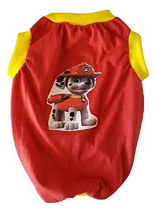 Roupa pet Patrulha Canina Marshall