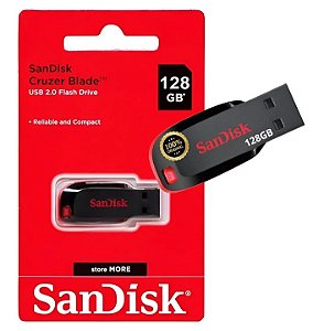 Pen Drive SanDisk Cruzer Blade Z50 128 GB – USB 2.0