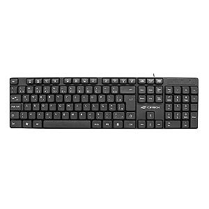 Teclado USB Multmídia KB-M10BK Preto C3Tech
