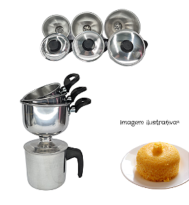 Cuscuzeiro Três Porções Polido