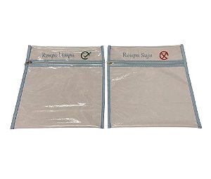 Saquinho de roupa suja e limpa para creche, escola, kit com 2 unidades