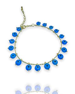 Pulseira c/ Pingentes Olho Grego