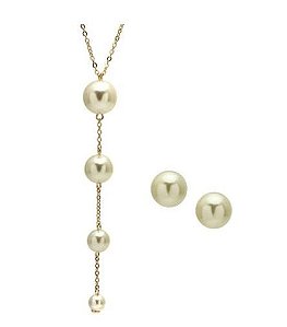 Conjunto de Pérolas c/ Colar Gravatinha