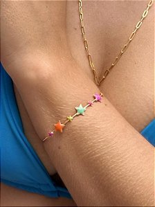 Bracelete Estrelinhas Colors