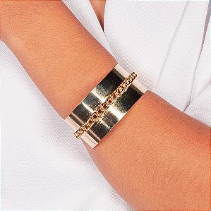Bracelete Detalhado Elos Liso