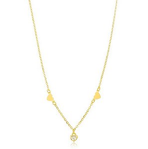 Colar Choker de Corações Minimalista