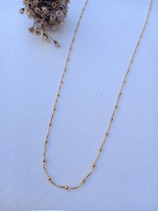 Colar Longo Bolinhas 60 cm