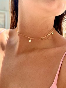 Colar Choker Estrelinhas
