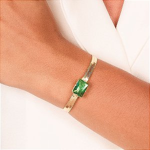 Pulseira Fita c/ Cristal Retangular