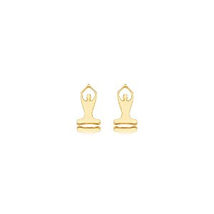 Brinco Ioga  Banho - Ouro 18k