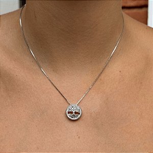 Colar Árvore da Vida Renascimento da Vida - Ródio Branco