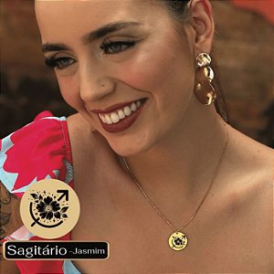 Sagitário: Colar Flores do Zodíaco - Jasmim