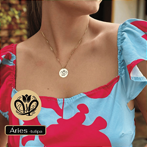 Áries: Colar Flores do Zodíaco - Tulipa