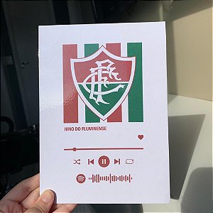 PLACA DECORATIVA INTERATIVA HINO - FLUMINENSE