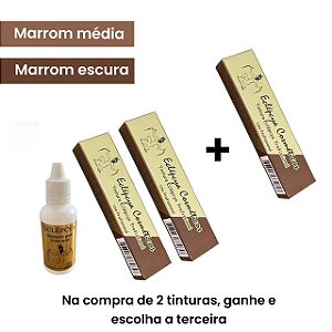 2 Tinturas Marrom Média e Escura Eclépcya e 1 Ox. - Ganhe 1 tintura a sua escolha
