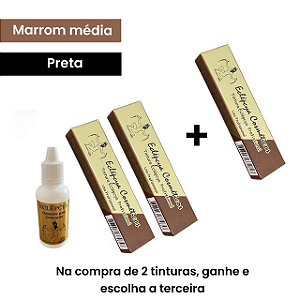 2 Tinturas Marrom Média e Preta Eclépcya e 1 Ox. - Ganhe 1 tintura a sua escolha
