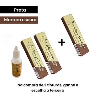 2 Tinturas Marrom Escura e Preta Eclépcya e 1 Ox. - Ganhe 1 tintura a sua escolha