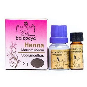 Henna Profissional Eclépcya -  Marrom Média 3G