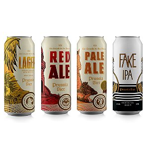 4 Cervejas (Lager, Red Ale, Pale Ale, Fake IPA) - *O desconto no valor integral é aplicado abaixo