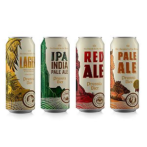 4 Cervejas (Lager, Red Ale, Pale Ale, English IPA) - *O desconto no valor integral é aplicado abaixo