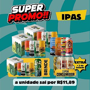 SUPER PROMO - IPA LOVER - 17 cervejas - *Aplique o cupom CONSUMIDOR e leve 20 no total