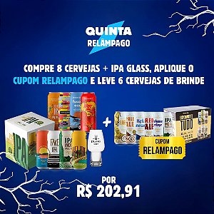 Quinta Relâmpago: 8 IPAs + IPA Glass cristal 400ml