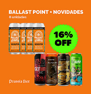 4x Ballast Point Sculpin + Novidades - 8 Latas 473ml