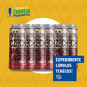 Astúcia Czech Amber Lager - 6 latas 473ml