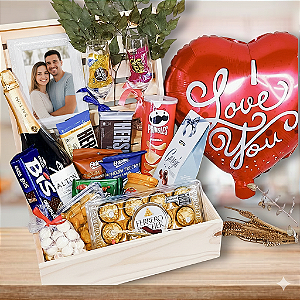 Cesta Chocolates e Espumante Luxo Supremo cod 135