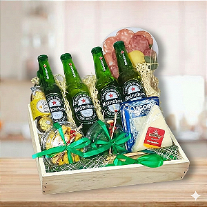 Cesta Cervejando com petisco e queijos Cod 110