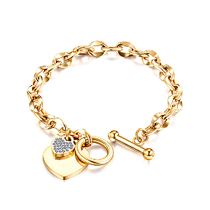 Pulseira Corrente Coração infinito