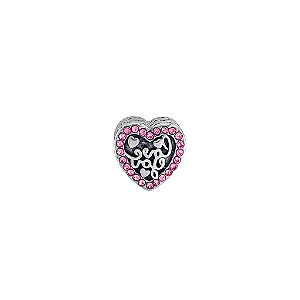 Pingente Charms Coração Love You Glam