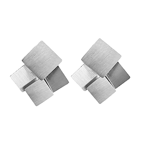 Brinco Pendente Formas Quadradas