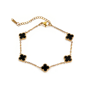Pulseira Ajustável 5 Trevos Lucky