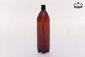 Garrafa pet âmbar (1,0l) - Com Tampa